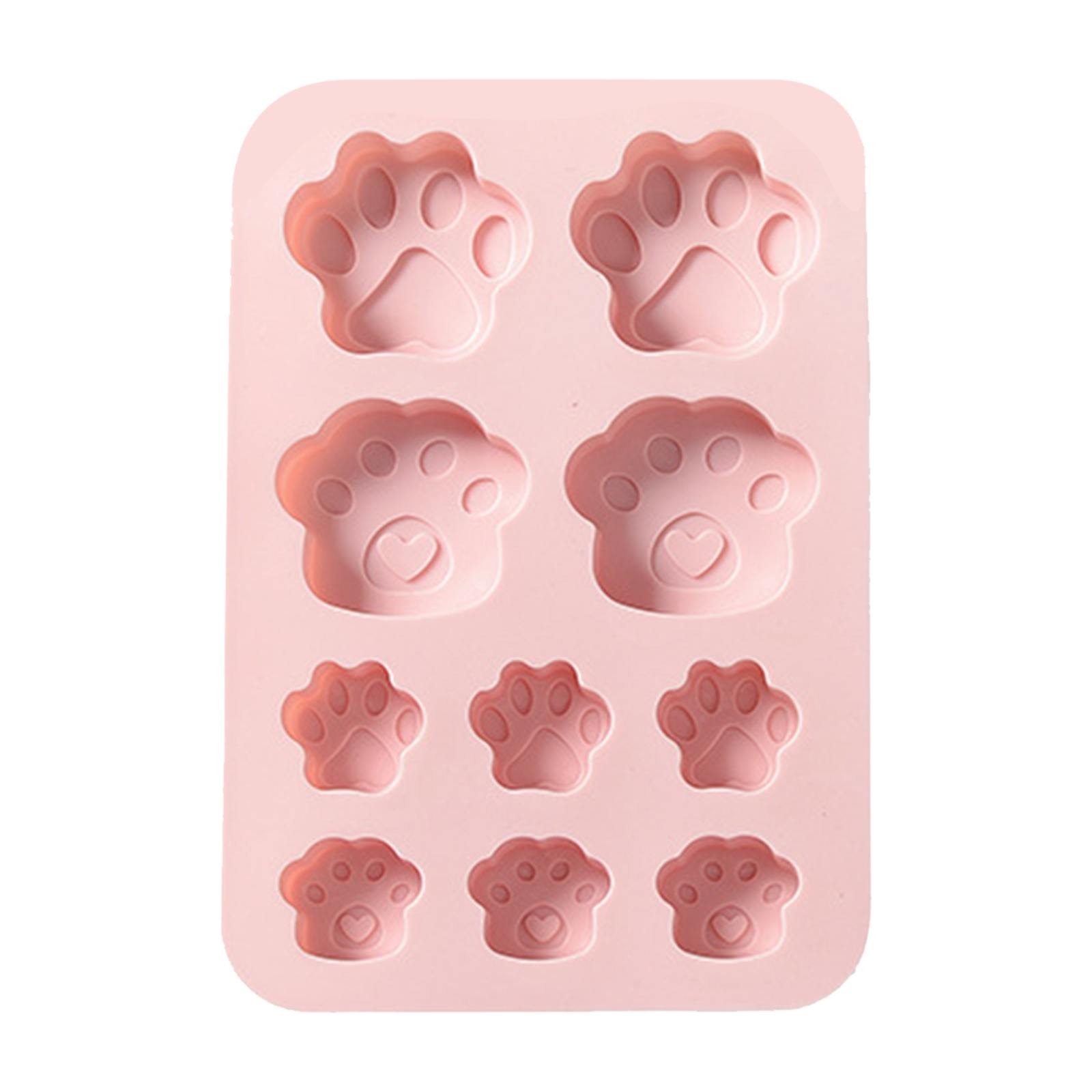 thumbnail image 2 of Molde De Silicona Para Pasteles Con Huellas De Cachorro 10 Moldes Suplementarios De Jabón Para Altas Y Bajas Temperaturas Con Forma De Patas De Gato, 2 of 2